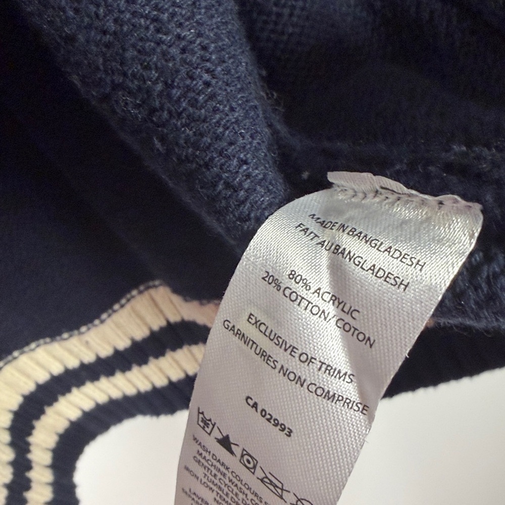 NWOT New York Yankees Navy and Cream Varsity Jacket - Picture 10 of 10